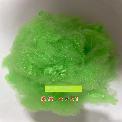 Il verde di colore pieno ha riciclato la fibra di graffetta di poliestere di PSF