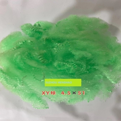 Il verde di colore pieno ha riciclato la fibra di graffetta di poliestere di PSF