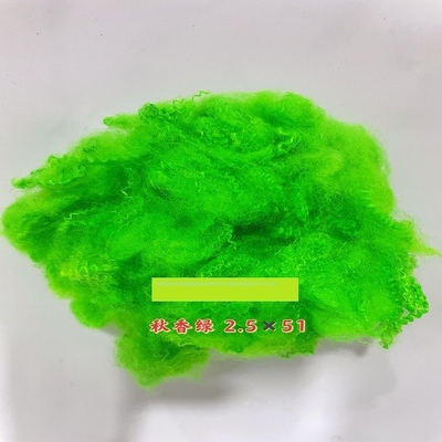 Il verde di colore pieno ha riciclato la fibra di graffetta di poliestere di PSF