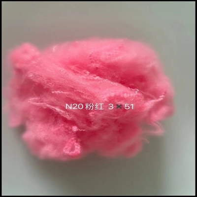 rosa riciclato 51MM della fibra di graffetta di poliestere 3D