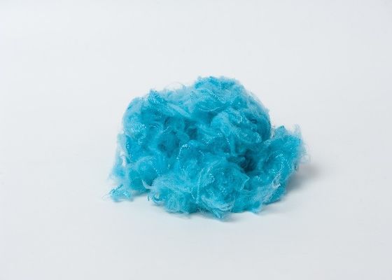 il poliestere blu di materia prima del poliestere di 45mm ha riciclato la fibra di graffetta 1.2D a 20D