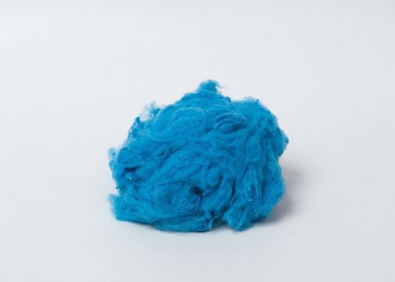 il poliestere blu di materia prima del poliestere di 45mm ha riciclato la fibra di graffetta 1.2D a 20D