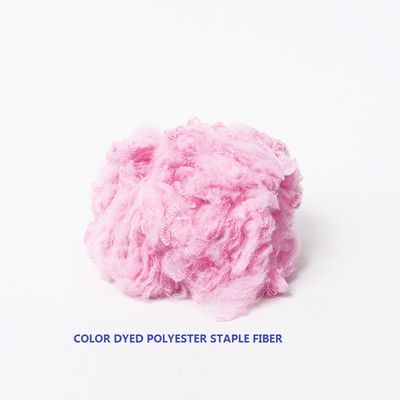 Materiale industriale di Cherry Blossom Pink Polyester Raw riciclato 76mm della fibra di poliestere 1.2D