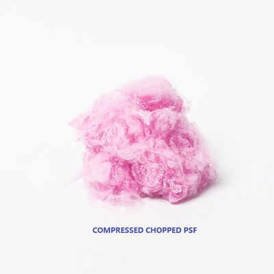 Materiale industriale di Cherry Blossom Pink Polyester Raw riciclato 76mm della fibra di poliestere 1.2D