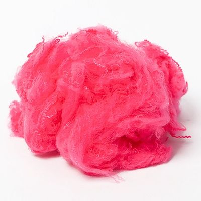 Materiale industriale di Cherry Blossom Pink Polyester Raw riciclato 76mm della fibra di poliestere 1.2D