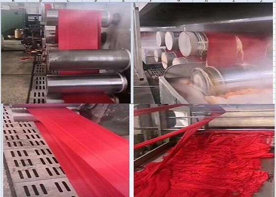1.5D riciclati rossi verniciano il poliestere tinto 25mm 100% chip del poliestere
