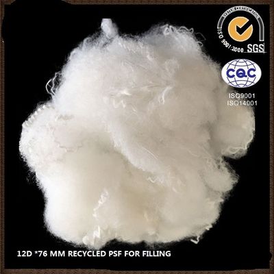 resilienza riciclata solida della fibra di graffetta di poliestere di 12Dx76mm buona con silicio