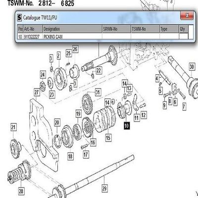 Selezionamento dell'unità di elaborazione P7100 P7150 P7200 dei pezzi di ricambio TW11 del telaio di Sulzer della camma