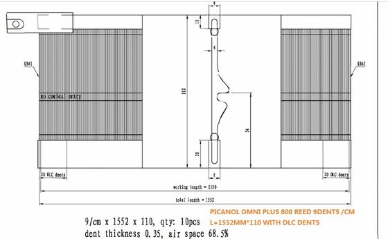 AIRJET RICOPRE CON CANNE PER PICANOL OMNI PIÙ LA CANNA 800